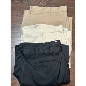 Lot of 3-Savane Dress Shorts Size 40 Beige Black Polyester‎ Blend Casual